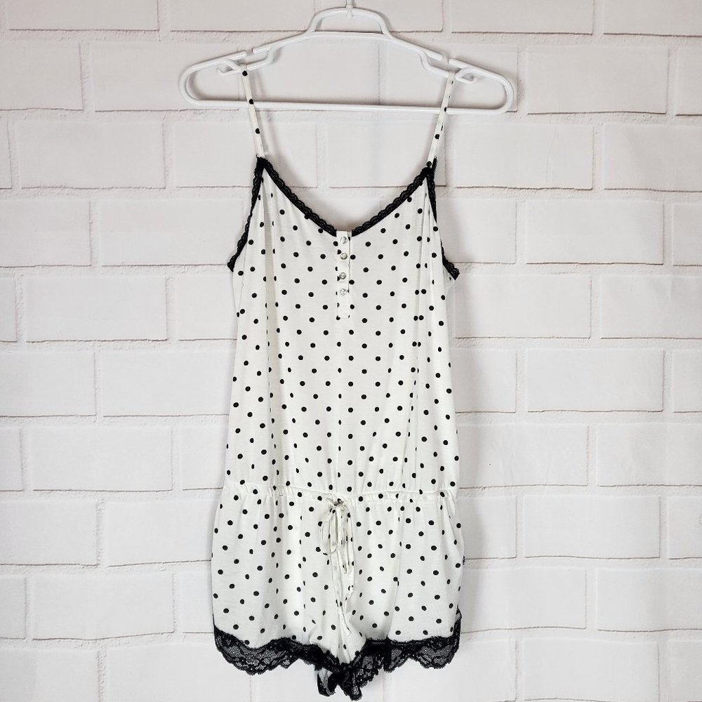 Victoria's Secret Polka Dot Romper Pajama Size M